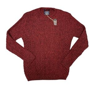 Mudo FTS 64 Luxury Co Men’s Wool Blend Red Pullover Sweater Size Large NWT L